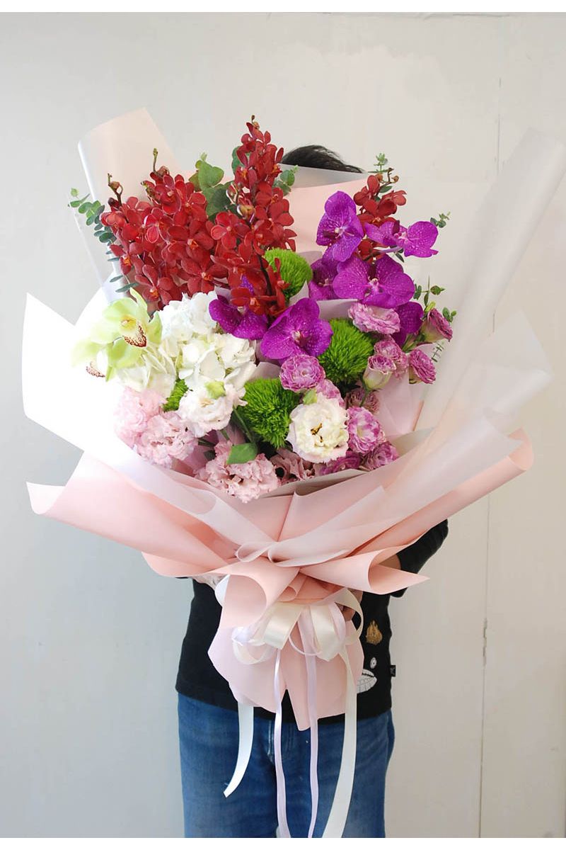 蘭花設計款花束 Cymbidium Orchid